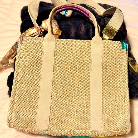 Kurt Geiger Beige Tote with Pink and Green Accents - Picture 2 of 7